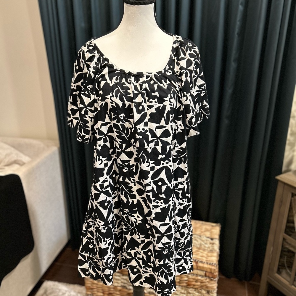 Black and White Patterned Dress